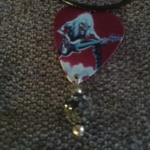 IRON MAIDEN GUITAR PICK NECKLACE